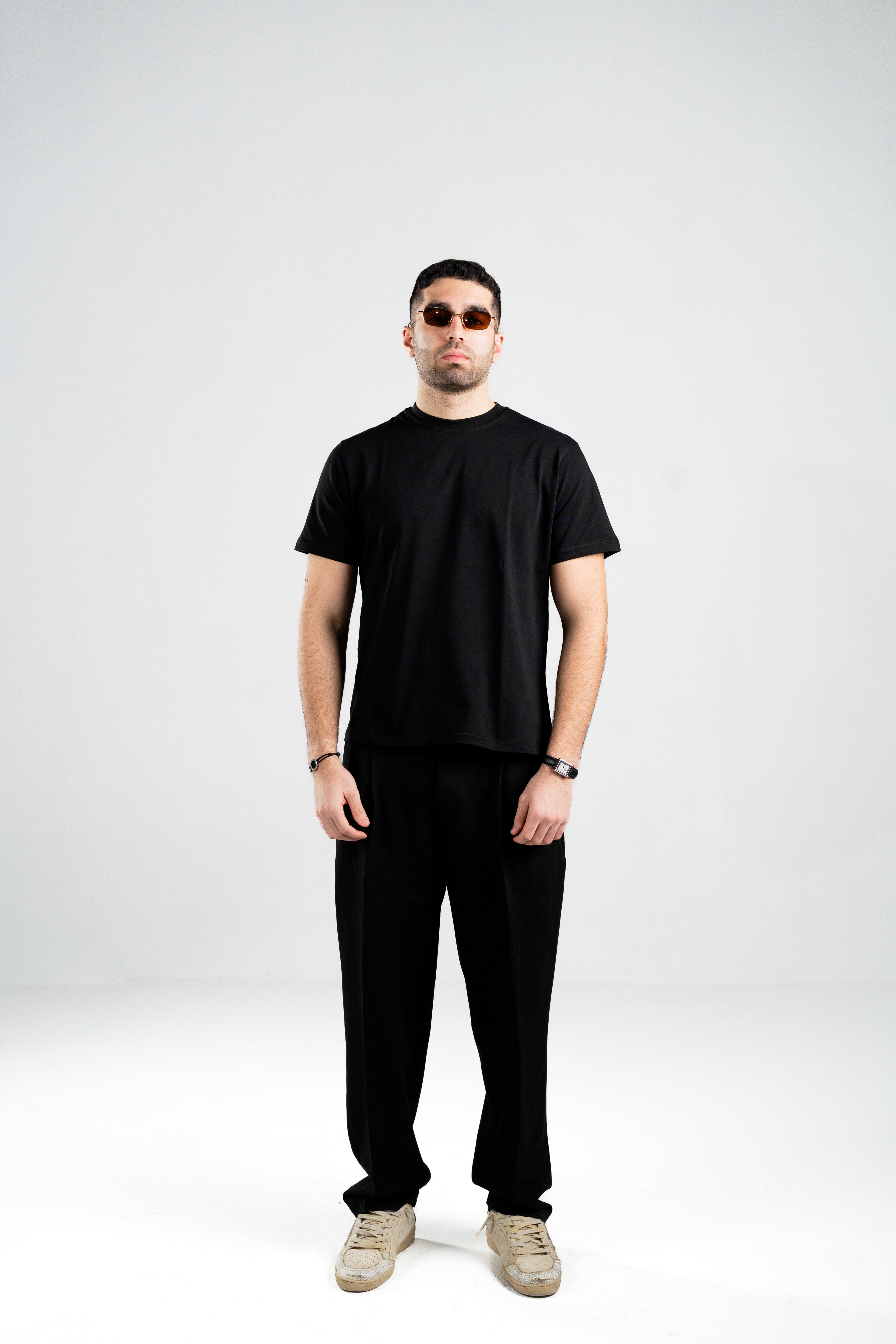 Maison Noir — Semi-cropped Black Tee