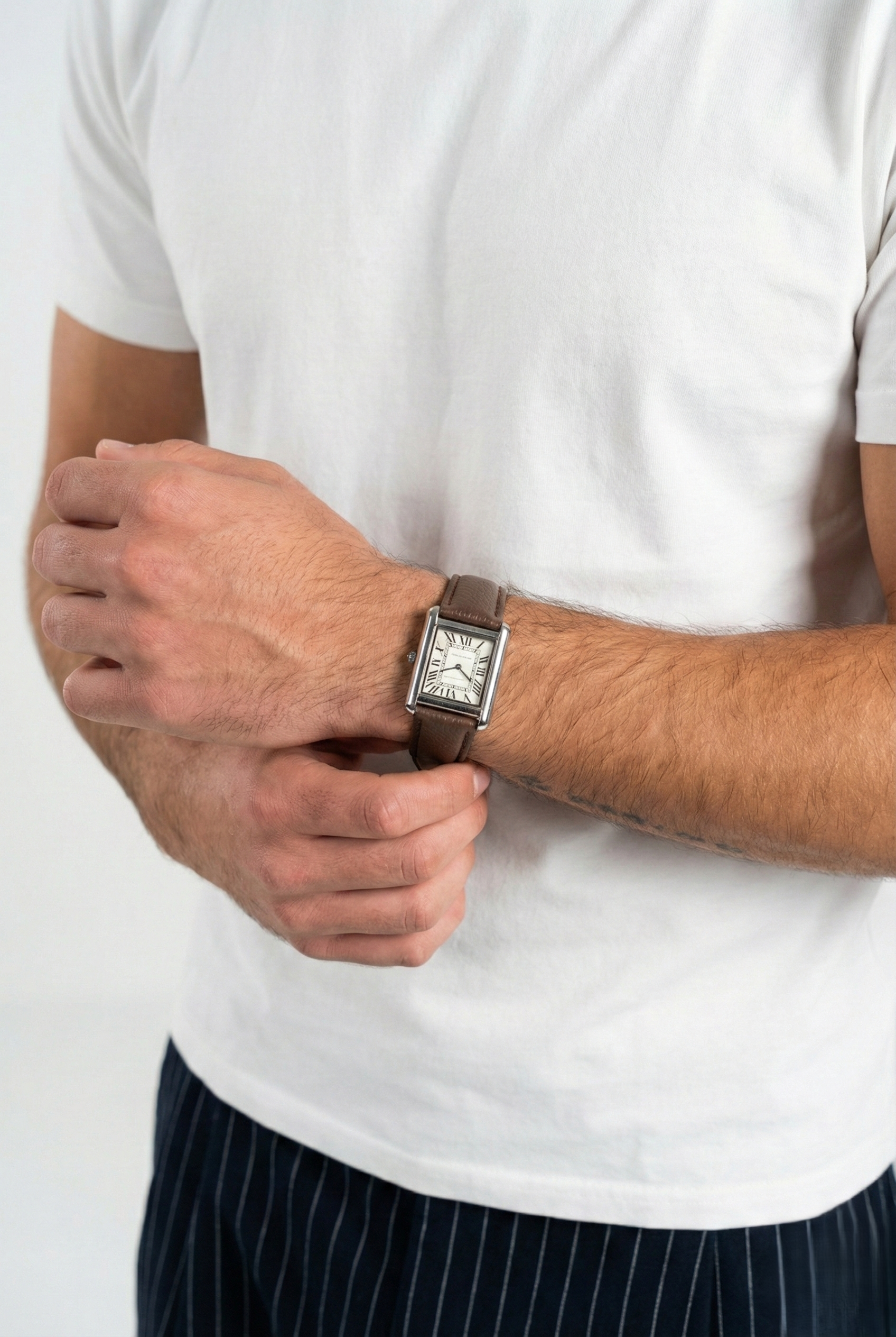 Maison Noir — Tank Watch Brown Strap