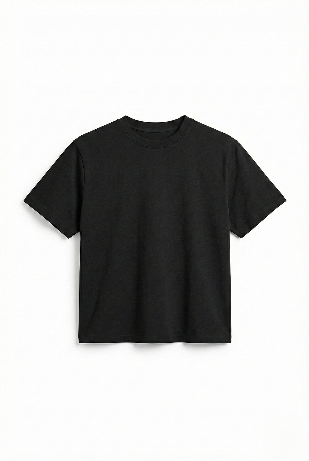 Maison Noir — Semi-cropped Black Tee
